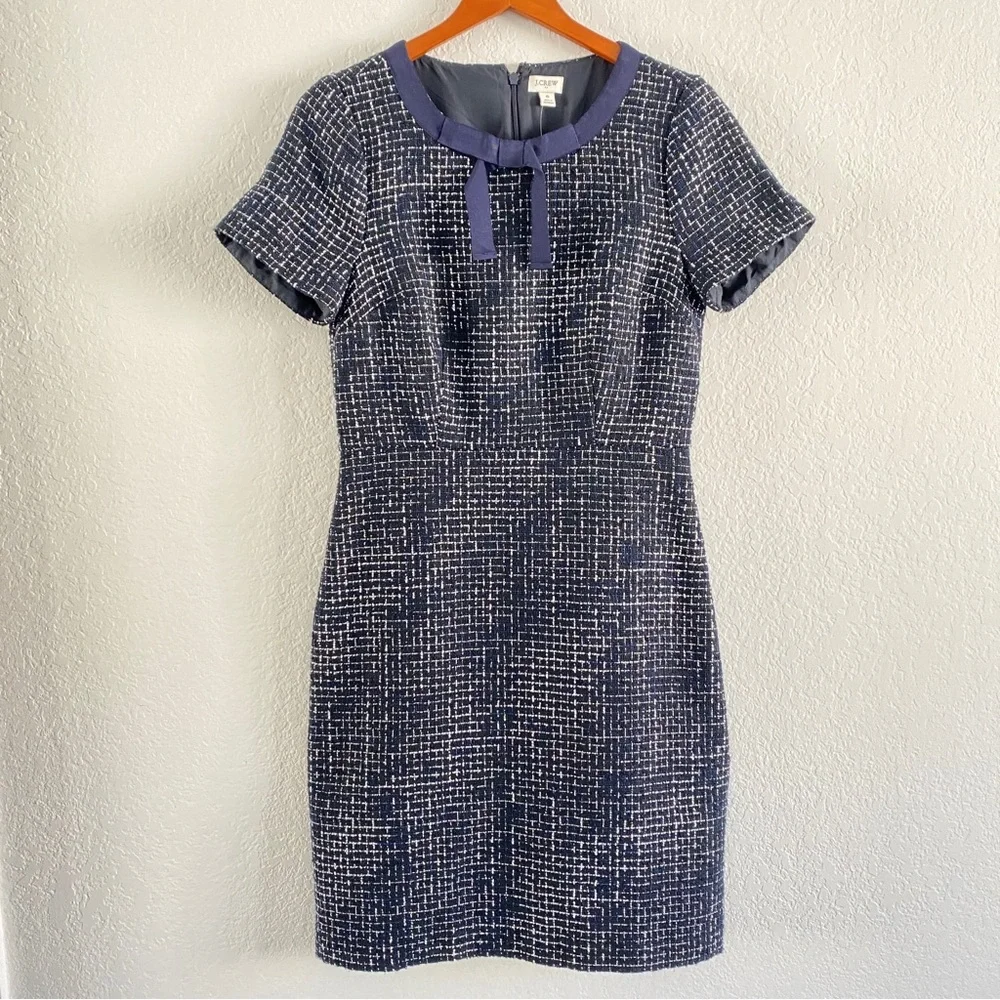 J.Crew Tweed Bow Tie Dress